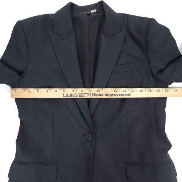 THEORY Wool Gabe B Tailor Classic Single Button Blazer Suit Jacket Womens 8 Gray - Picture 3 of 9